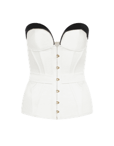 Honie Corset Ivory/Black | Agent Provocateur