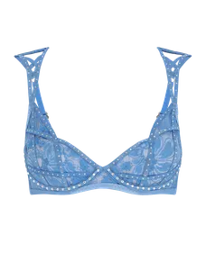 Dianah Plunge Underwired Bra Blue | Agent Provocateur