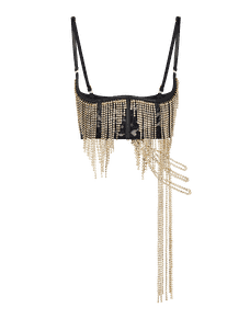 Tiaria Cupless Underwired Bra Black/Gold | Agent Provocateur
