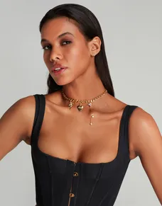 Bryte Choker Gold/Clear | Agent Provocateur