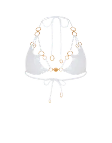 Davine Bikini Top Silver/Gold | Agent Provocateur