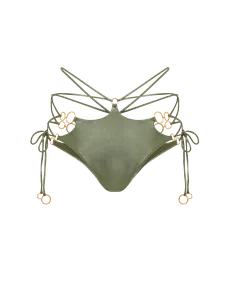 Davine Bikini Brief Green/Gold | Agent Provocateur