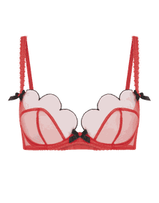 Lorna Plunge Underwired Bra Red | Agent Provocateur