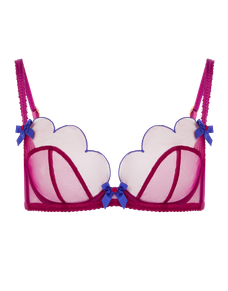 Lorna Plunge Underwired Bra Dark Pink/Cobalt | Agent Provocateur