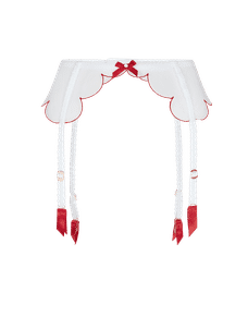 Lorna Suspender White/Red | Agent Provocateur