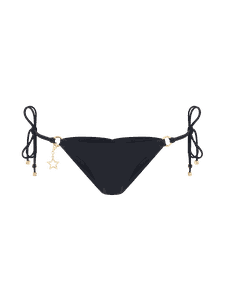 Malisa Tie-Side Bikini Bottom Black/Gold | Agent Provocateur
