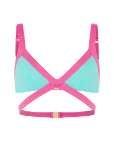 Mazzy Bikini Top Mint/Pink | Agent Provocateur