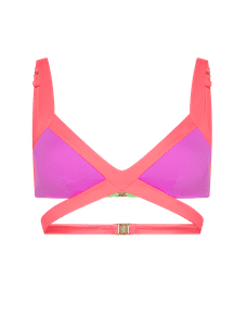 Mazzy Bikini Top Pink/Green/Purple | Agent Provocateur