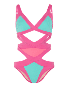Mazzy Swimsuit  Mint/Pink | Agent Provocateur