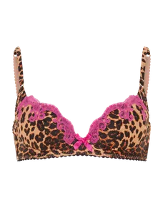 Molly Plunge Underwired Bra Leopard/Fuchsia | Agent Provocateur