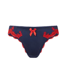 Molly Brazillian Brief  Navy/Red | Agent Provocateur