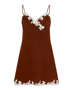 Molly Short Slip Brown/Ivory | Agent Provocateur