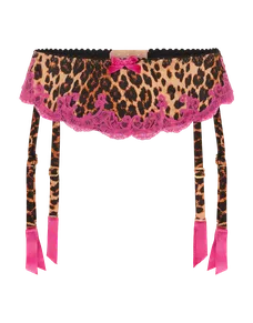 Molly Suspender Leopard/Fuchsia | Agent Provocateur
