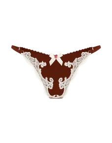 Molly Thong Brown/Ivory | Agent Provocateur