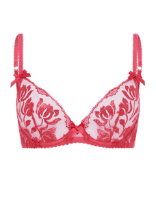 Sparkle Plunge Underwired Bra Hot Pink | Agent Provocateur