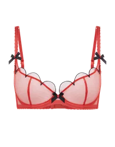 Lorna Plunge Underwired Bra in Red