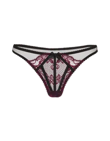 Rozlyn Thong Plum/Black | Agent Provocateur