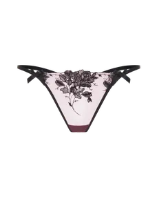 Elvie Trixie Thong Pink/Black | Agent Provocateur