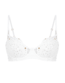 Nicoletti Plunge Underwired Bra White | Agent Provocateur