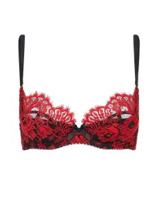 Solanna Plunge Underwired Bra Red/Black | Agent Provocateur