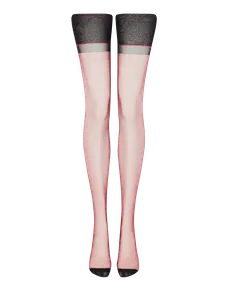 Gia Stockings Burgundy/Black | Agent Provocateur