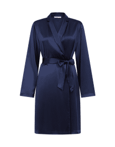 Cecily Short Gown Navy/Navy | Agent Provocateur
