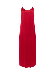 Cecily Long Slip Dress Red/Red | Agent Provocateur