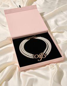 Britt Necklace Rose Gold/Pearl | Agent Provocateur