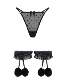 Annalia Garter And Thong Set Black | Agent Provocateur