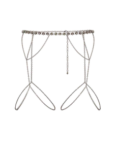 Kensia Chain Suspender Gunmetal/Black | Agent Provocateur