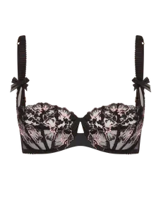 Lana Balconette Underwired Bra Black/Pink | Agent Provocateur