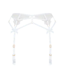 Melanie Suspender White/Sand | Agent Provocateur