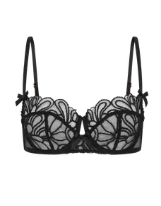 Nelle Balconette Underwired Bra Black | Agent Provocateur