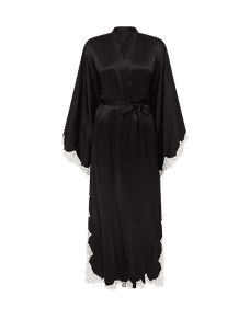Nelle Long Gown Black/Ivory | Agent Provocateur