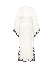 Nelle Long Gown  Ivory/Black | Agent Provocateur