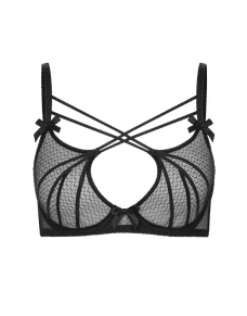 Nicki High Neck Underwired Bra Black | Agent Provocateur