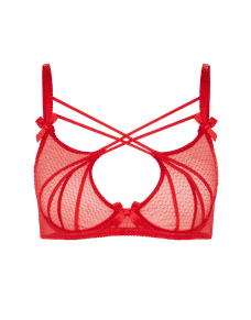 Nicki High Underwired Bra  Red | Agent Provocateur