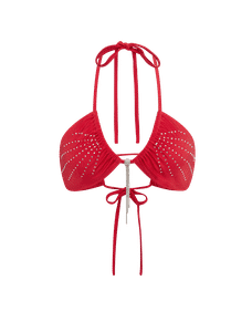 Nisha Bikini Top Red/Crystal | Agent Provocateur