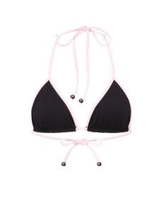 Ottie Bikini Top Black/Baby Pink | Agent Provocateur