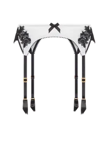 Penelopi Suspender Ivory/Black | Agent Provocateur