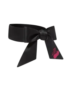 Perri Sash Tie Mask  Black/Fuchsia | Agent Provocateur