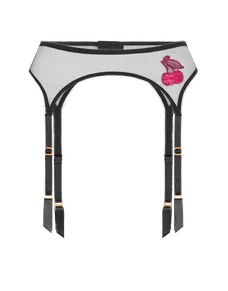 Perri Suspender Black/Fuchsia | Agent Provocateur