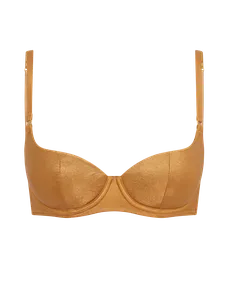 Sirenna Demi Cup Underwired Bra Gold | Agent Provocateur