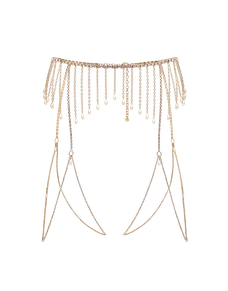 Anjali Chain Suspender  Gold/Crystal | Agent Provocateur