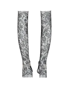 Anora Long Gloves Black/Crystal | Agent Provocateur