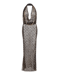 Azaria Long Cover Up Black/Gold | Agent Provocateur