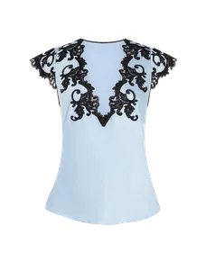 Clarette Camisole Top Blue/Black | Agent Provocateur