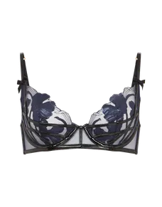 Felicitie Plunge Underwired Bra  Navy/Black | Agent Provocateur