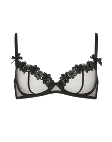 Floss Plunge Underwired Bra Black | Agent Provocateur