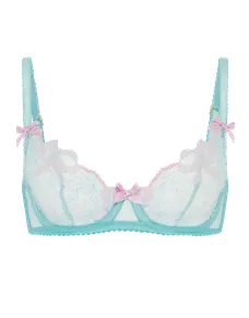 Lisetta Plunge Underwired Bra  Mint/Pink | Agent Provocateur